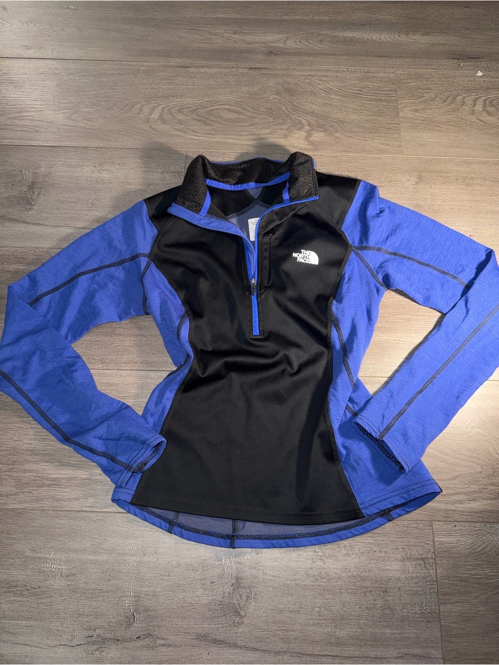 The North Face Blue and Black Half-Zip Active Pullover